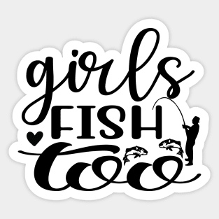 Wishing I Was Fishing - Less Talk More Fishing - Gift For Fishing Lovers, Fisherman - Black And White Simple Font Sticker